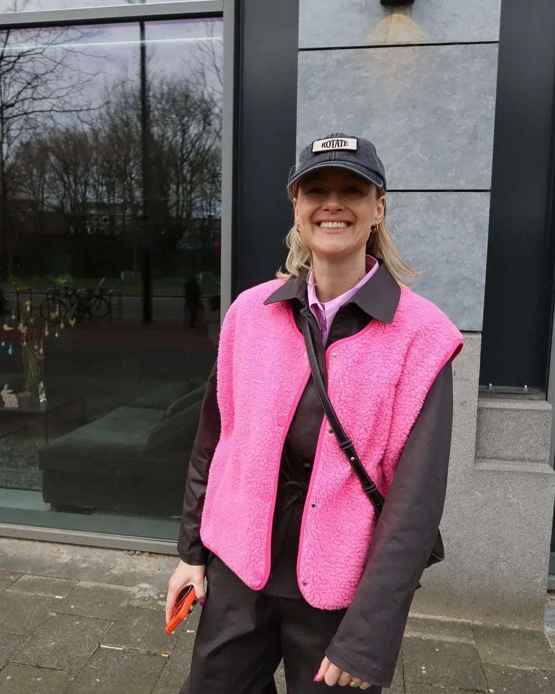 Hyggelig damevest med sherpafleece til komfort hele dagen – Overdimensioneret, afslappet pasform og lag-på-lag-stykke