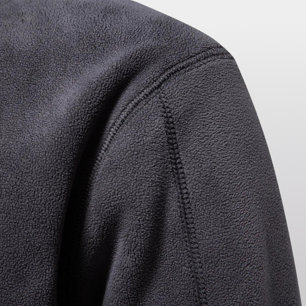 Herre fleece pullover med kvart lynlås - Ultrablød, slidstærk og skræddersyet pasform for komfort i koldt vejr